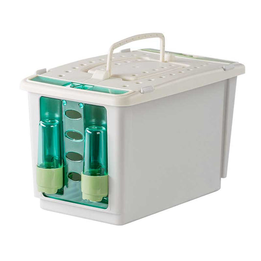 Vervoerskist met deksel "BLAUW" 1-vaks klein plastic (NZ84) STA