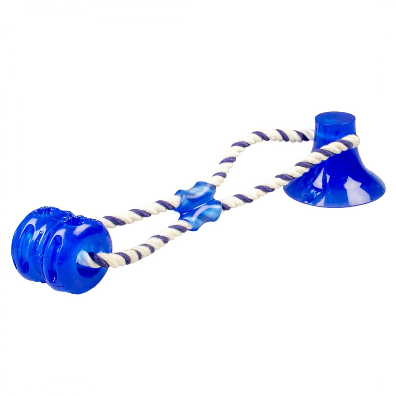 Tug 'n Chew Toy met zuignap Blauw