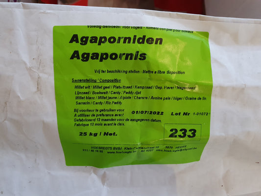 Agapornide mengeling 25kg