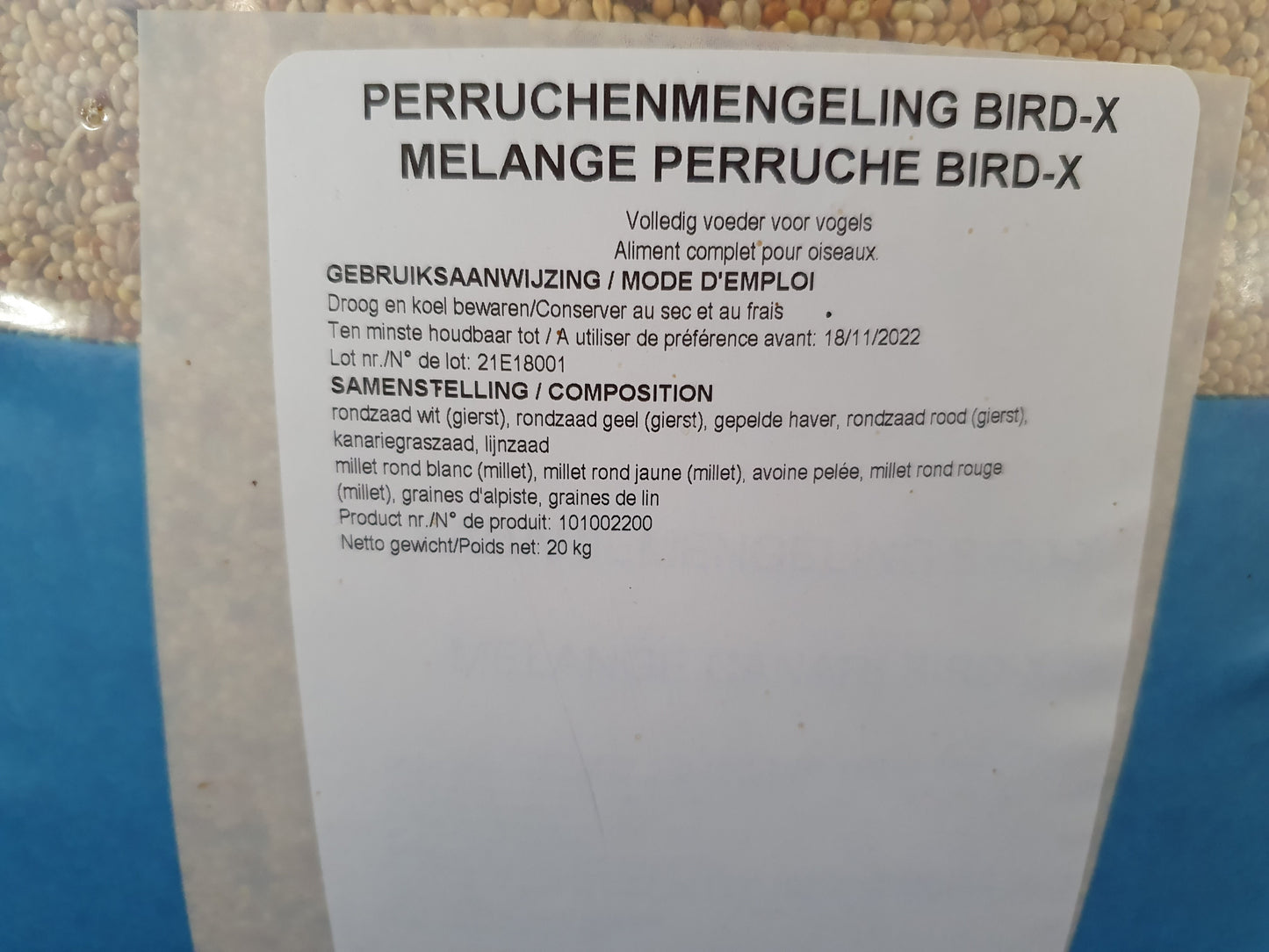 Grasparkieten Mengelings Bird-X 20kg