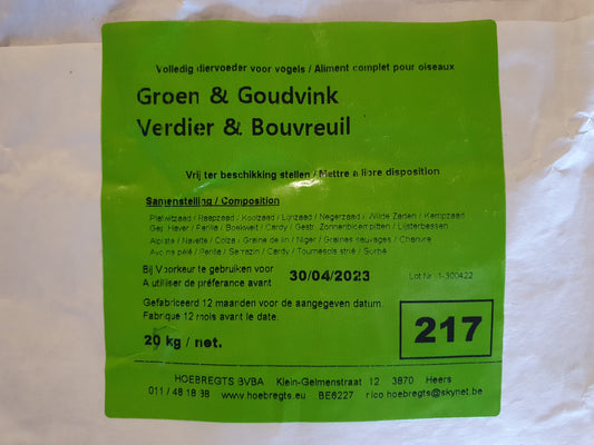 Groen & Goudvink 20kg - Hobbyfarm Hoebregts
