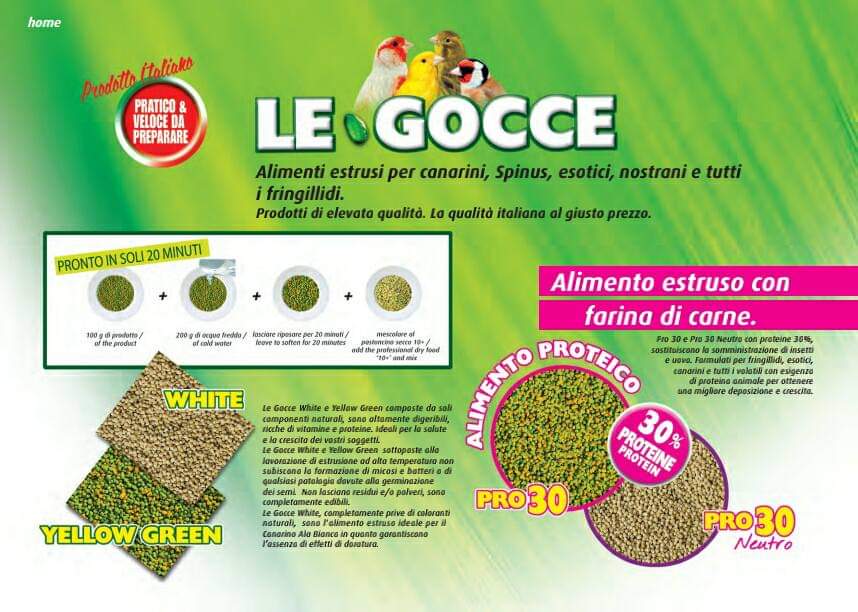 Le Gocce White 450 gram ( kiemzaad vervanger ) - All Pet