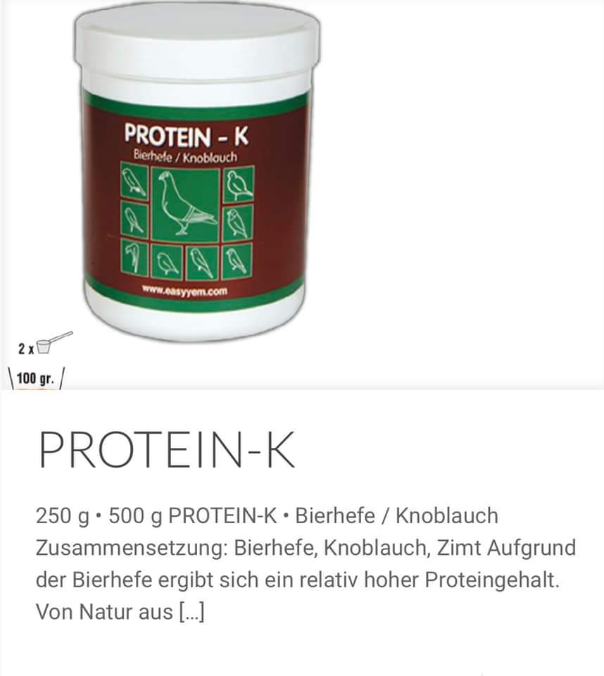 Protein - K, Biergist En Knoflook 250 gram - Easyyem