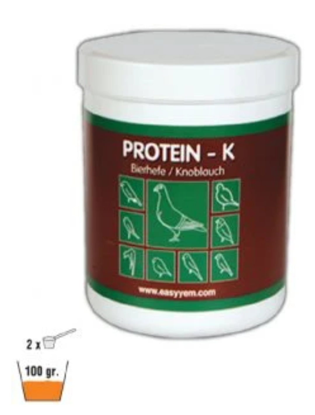 Protein - K, Biergist En Knoflook 250 gram - Easyyem