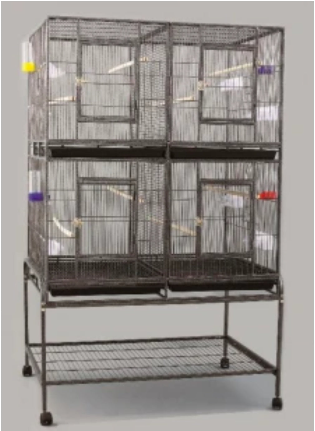 4 Ciotole A Forma Di D Per Uccelli - Mangiatoie Appendiabili In Plastica Per Gabbie - Foto 8