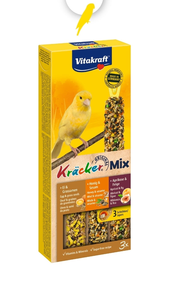 Vitakraft Kräcker Mix kanarie ei/abrikoos/honing 3 stuk