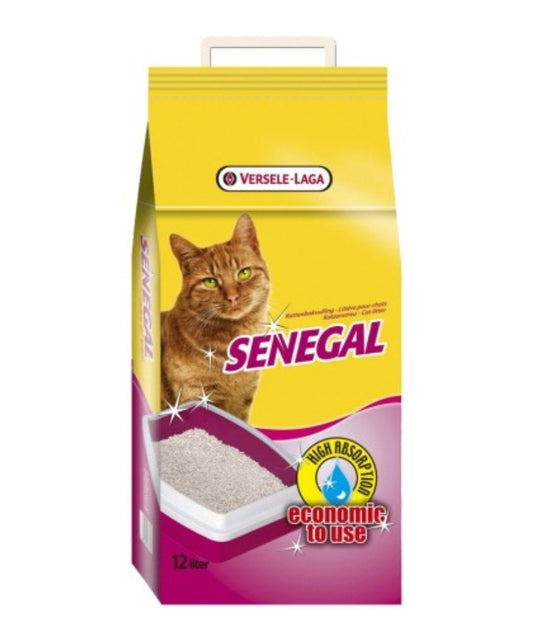 Versele-Laga Senegal 12l - Kattenbakvulling Met Witte Kleikorrels Uit Senegal