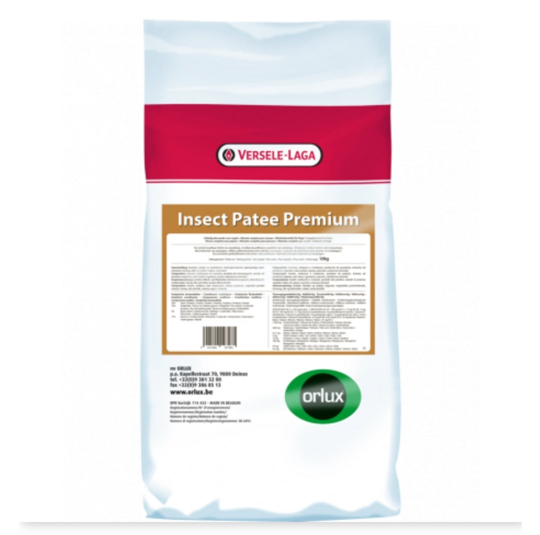 Insect Patee Premium - Min. 50% Insecten - Volledige Voeder Voor Alle Insecteneters 10kg