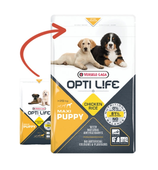 Puppy Maxi - Grote Rassen - Kip 12,5 Kg - Opti Life