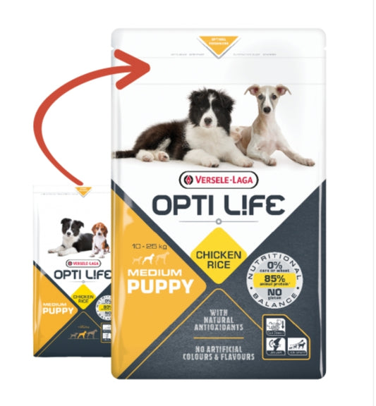 Puppy Medium - Middelgrote Rassen - Kip 2,5kg - Opti Life