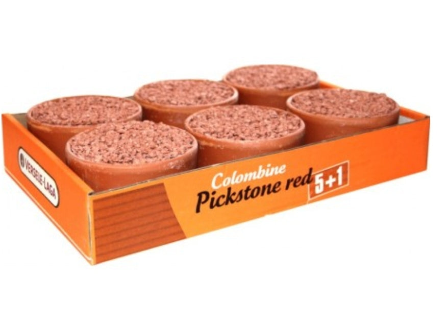 Colombine Pickstone Rood Dienblad 5+1 ( 3.6kg ) - Red Peck Brick