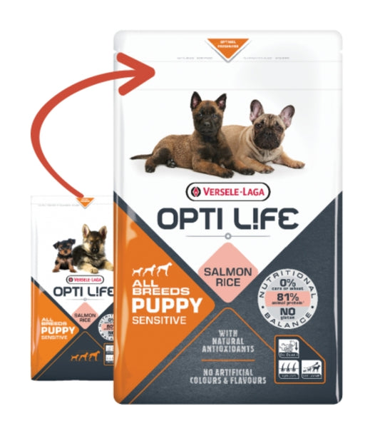 Opti Life Puppy Sensitive All Breeds Zalm 1kg - Versele Laga