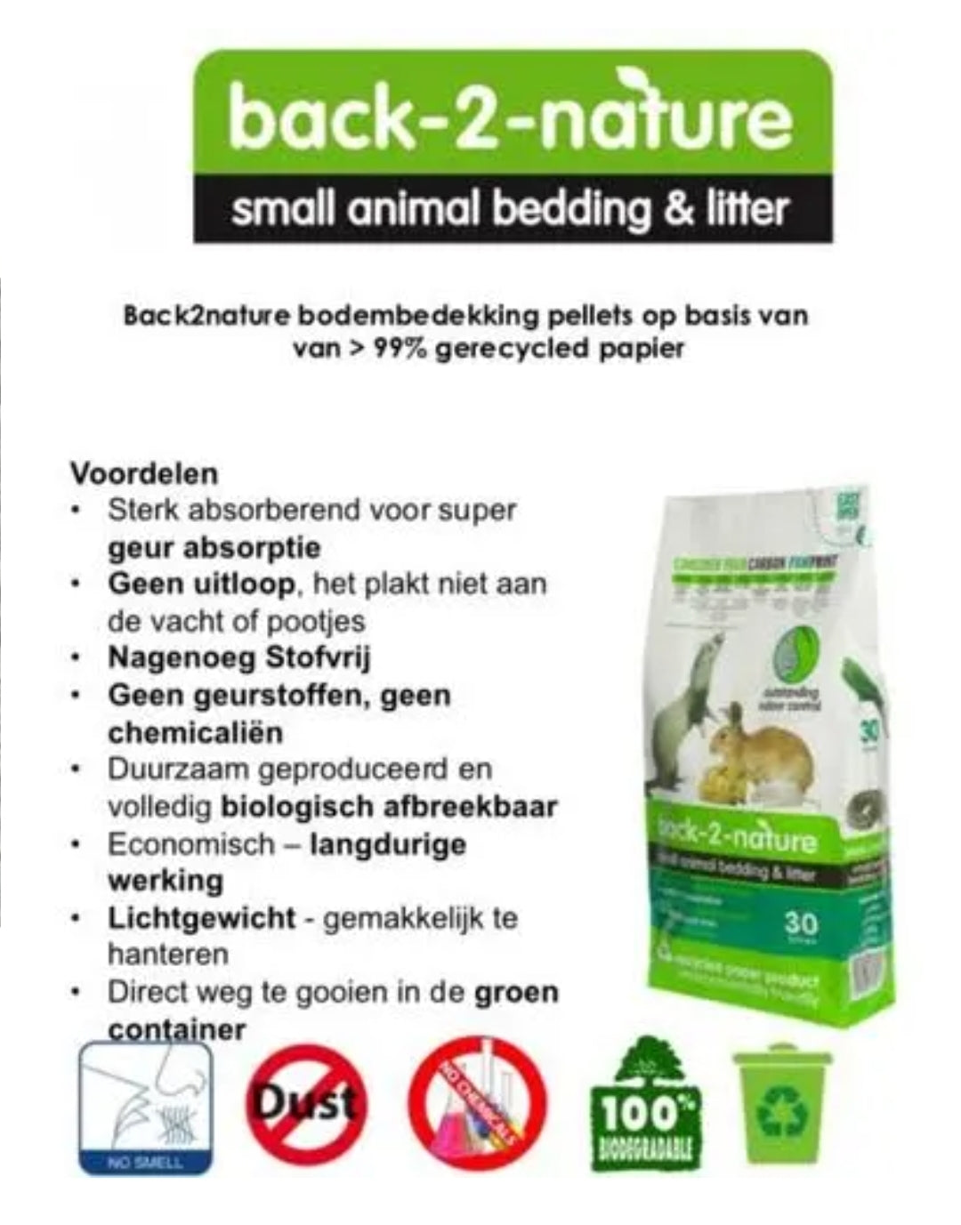 Back-2-Nature Bedding & Litter - Bodembedekking

10L