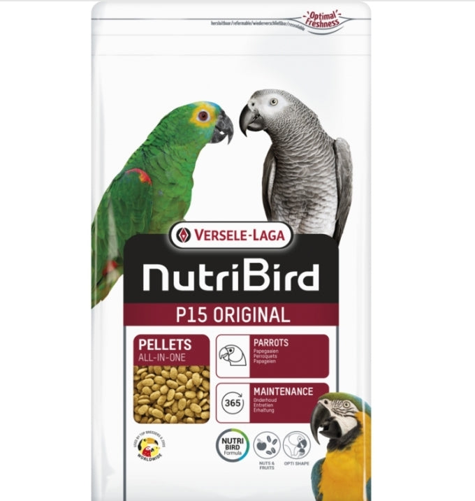 Nutribird P15 original 3kg - Geëxtrudeerde korrels - Onderhoudsvoer voor papegaaien