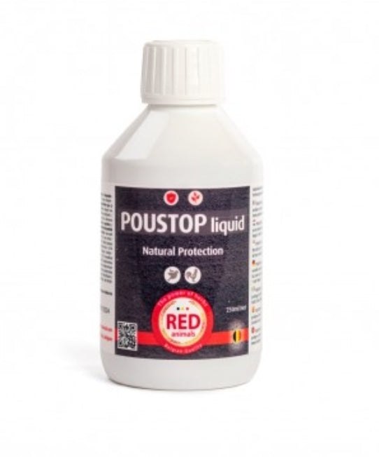 Poustop Liquid 250ml ( Bescherming Tegen Uitwendige Parasieten ) - Red Animals