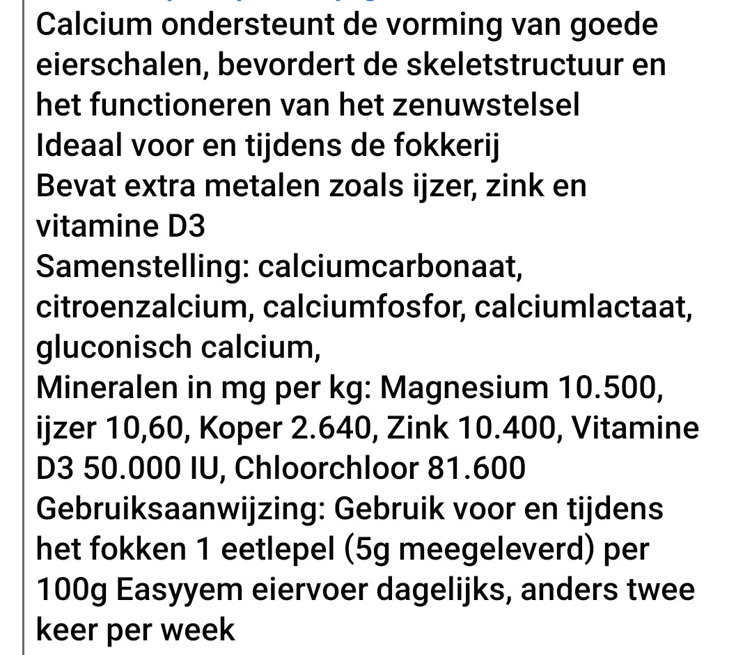Calcium en Mineral 500 gram - Easseym