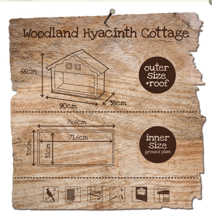 Woodland Wandvolière Hyacinth Cottage Duvo+ 90 x 38 x 66 cm Wit Groen