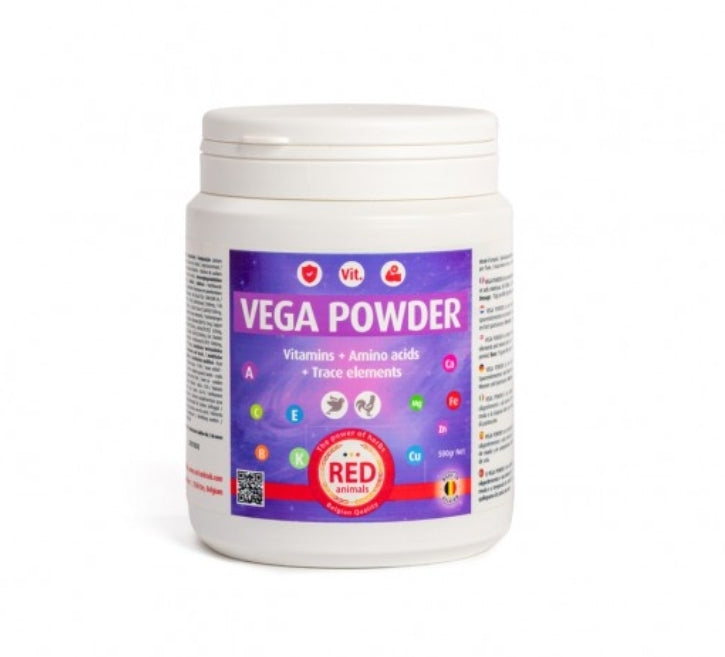 Vega Powder 500gram, (vitamines, aminozuren, elektrolyten) Red Animals