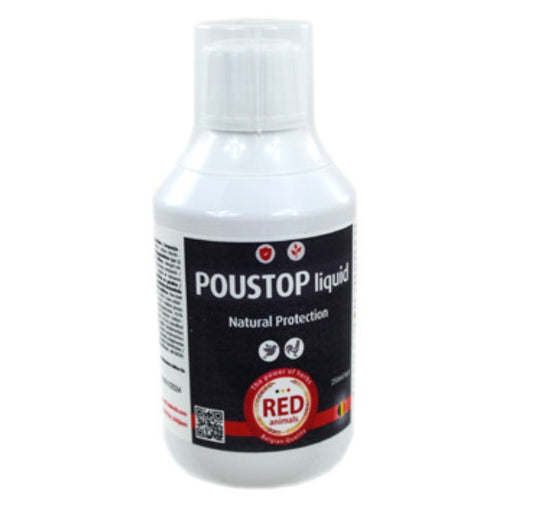 Poustop Liquid 250ml ( Bescherming Tegen Uitwendige Parasieten ) - Red Animals
