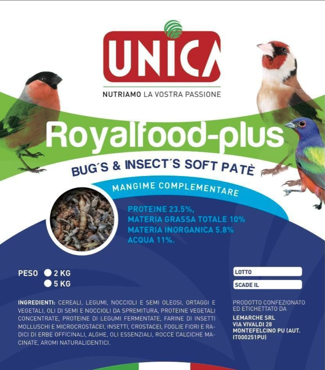 RoyalFood Plus ( Bug's & Insect's Soft Patee ) 2kg - Unica