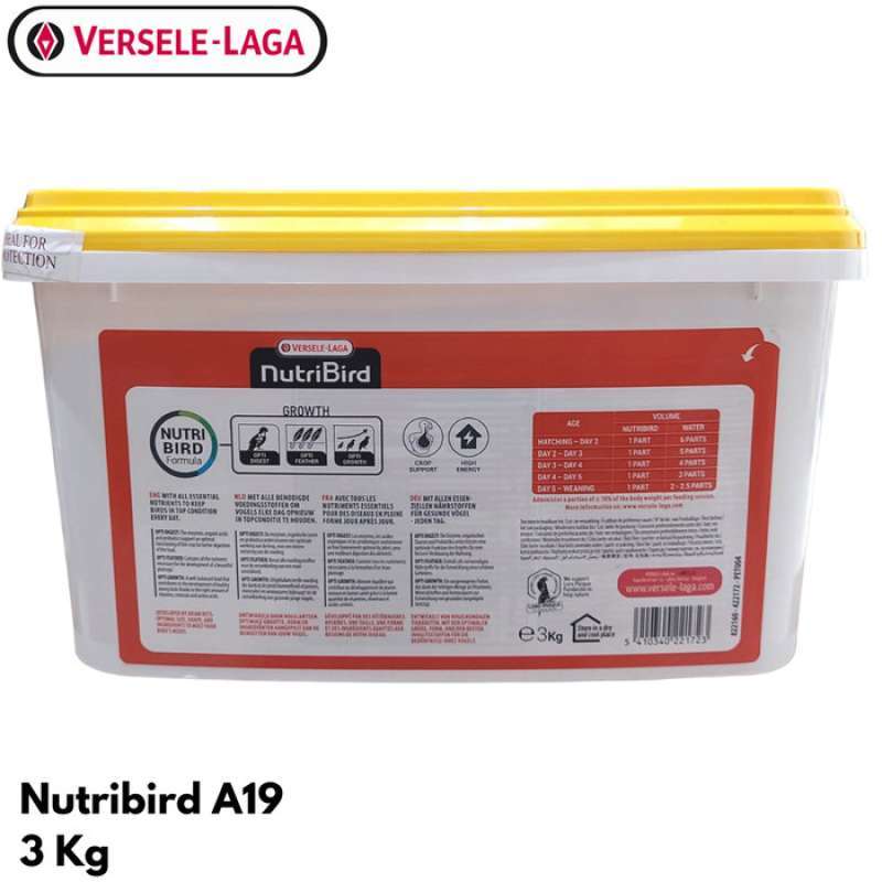 Nutribird A19 - 3kg - Handvoeding - Versele Laga